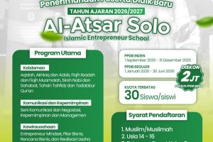 🔰 PPDB AL ATSAR ISLAMIC ENTREPRENEUR SCHOOL TAHUN AJARAN 2026/2027